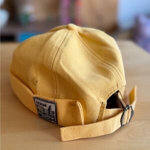 Yellow no brim cotton cap